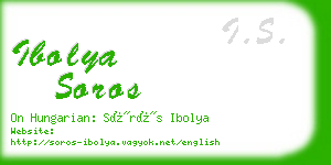 ibolya soros business card